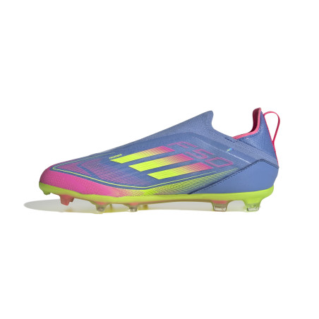 adidas F50 Elite junior LaceLess FG bleu rose