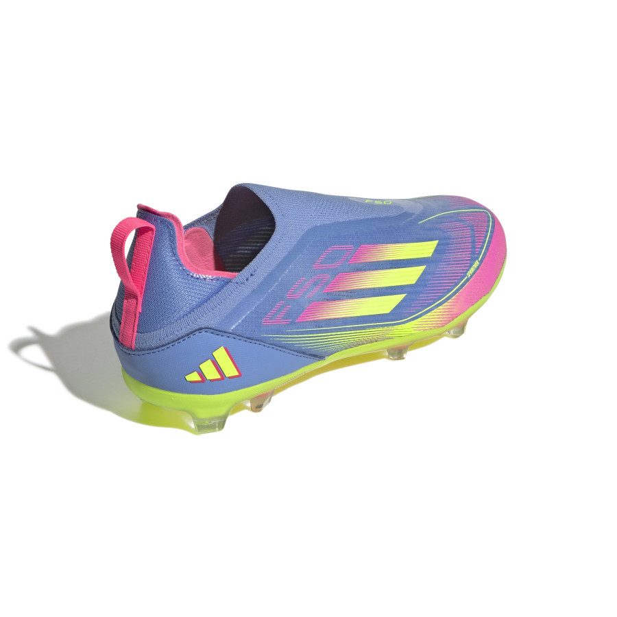 adidas F50 Elite junior LaceLess FG bleu rose