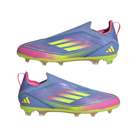 adidas F50 Elite junior LaceLess FG bleu rose
