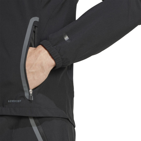 Veste survêtement à capuche Real Madrid woven noir