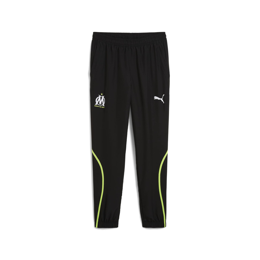Pantalon survêtement OM Faster Woven noir jaune