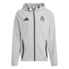 Veste survêtement à capuche Real Madrid woven gris