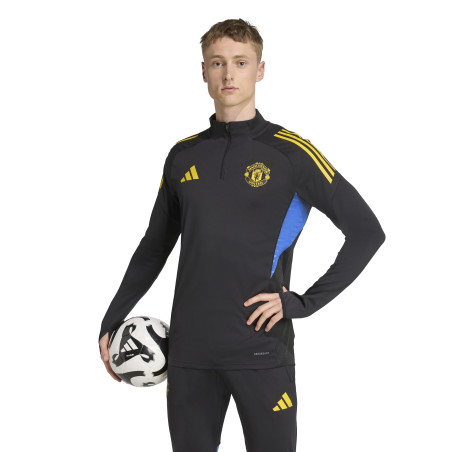 Sweat zippé Manchester United noir jaune