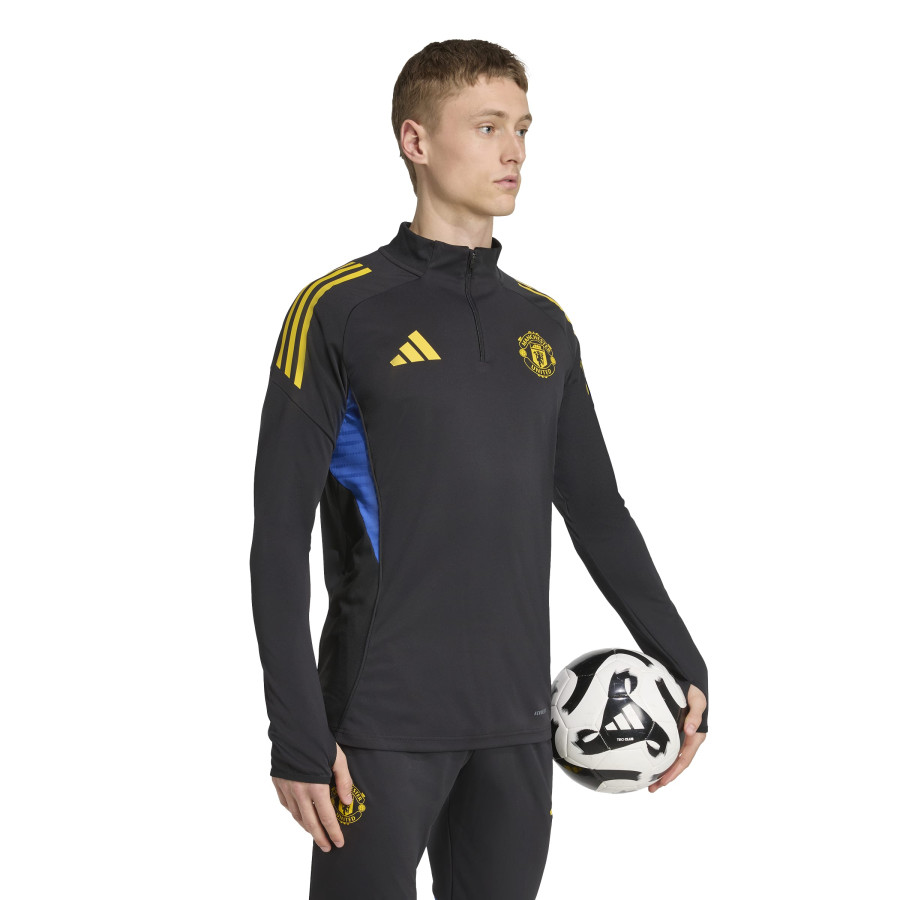 Sweat zippé Manchester United noir jaune