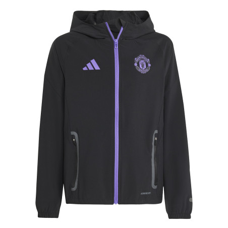 Veste survêtement junior Manchester United Vis Tech noir violet