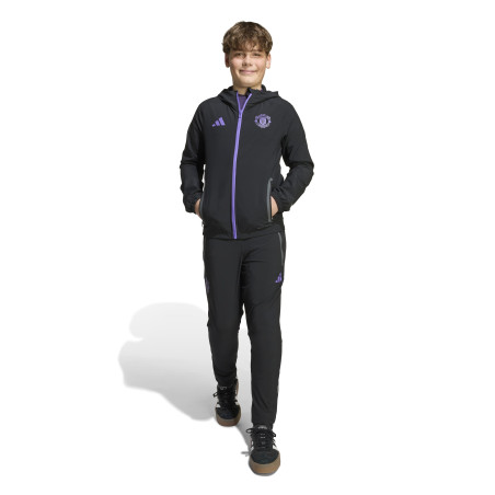 Pantalon survêtement junior Manchester United Vis Tech noir violet