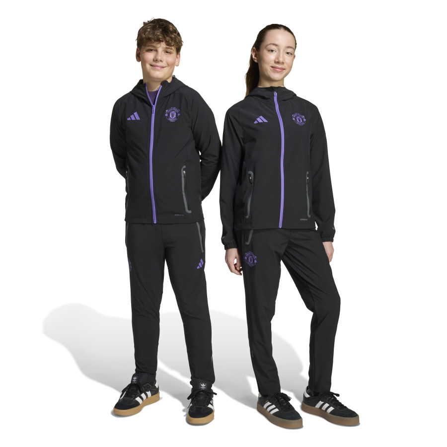 Pantalon survêtement junior Manchester United Vis Tech noir violet