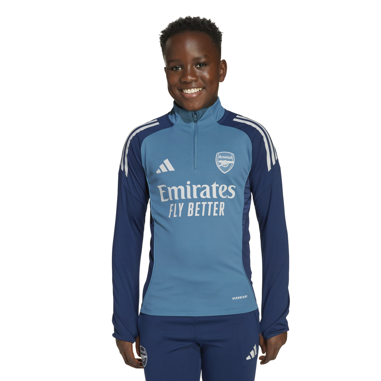 Sweat zippé junior Arsenal bleu sur