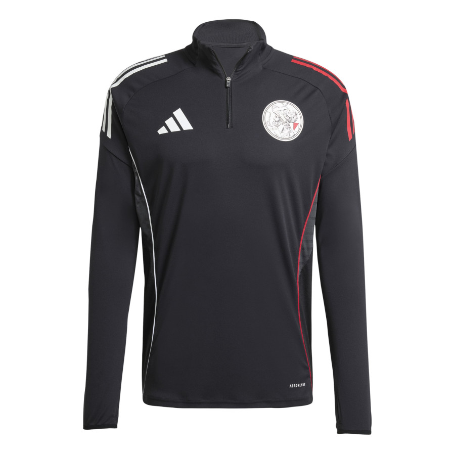 Sweat zippé Ajax Amsterdam noir rouge