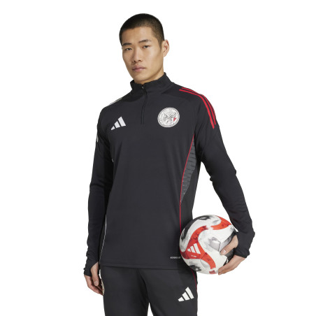 Sweat zippé Ajax Amsterdam noir rouge