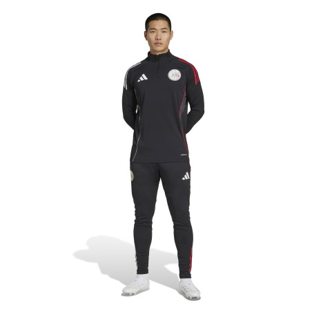 Sweat zippé Ajax Amsterdam noir rouge