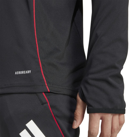 Sweat zippé Ajax Amsterdam noir rouge