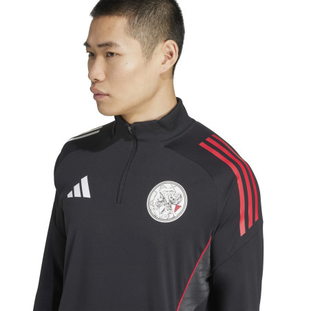 Sweat zippé Ajax Amsterdam noir rouge
