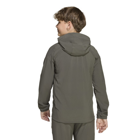 Veste survêtement junior Real Madrid Vis Tech marron vert