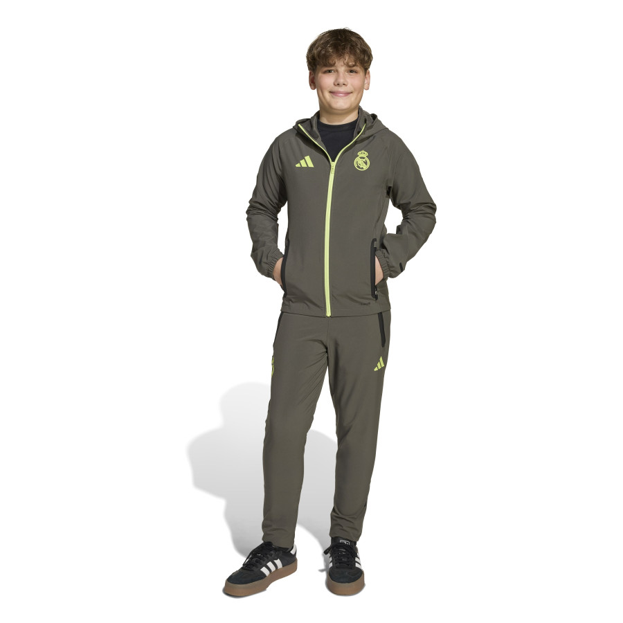 Veste survêtement junior Real Madrid Vis Tech marron vert