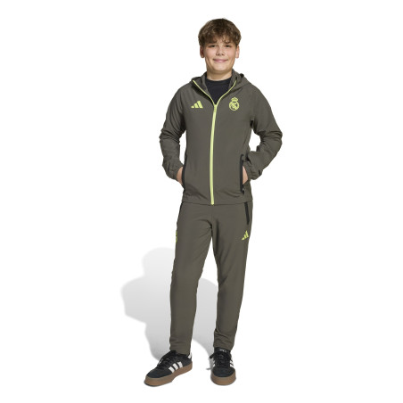 Veste survêtement junior Real Madrid Vis Tech marron vert