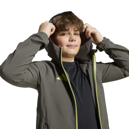 Veste survêtement junior Real Madrid Vis Tech marron vert
