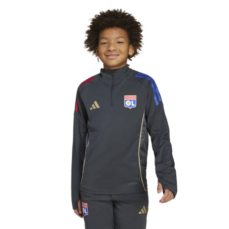 Sweat zippé junior OL gris or