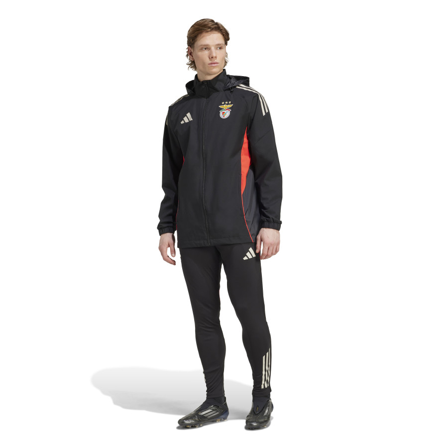 Veste imperméable Benfica noir rouge