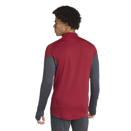 Sweat zippé Arsenal rouge gris