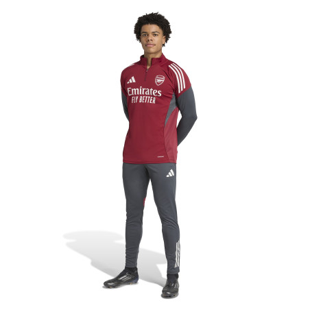 Sweat zippé Arsenal rouge gris
