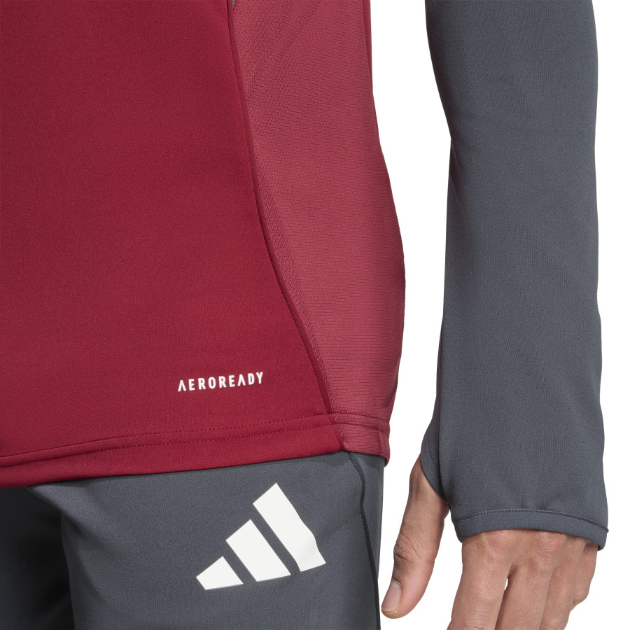 Sweat zippé Arsenal rouge gris