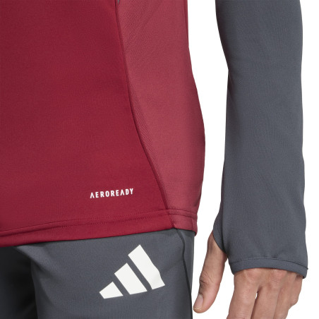 Sweat zippé Arsenal rouge gris