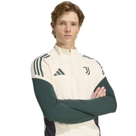 Sweat zippé Juventus blanc vert