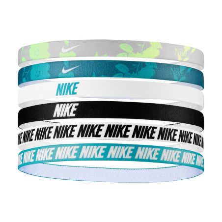 Pack 6 bandeaux élastique Nike Flex blanc bleu noir