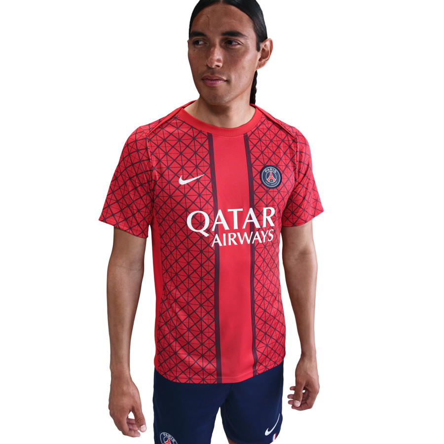 Maillot avant match PSG rouge