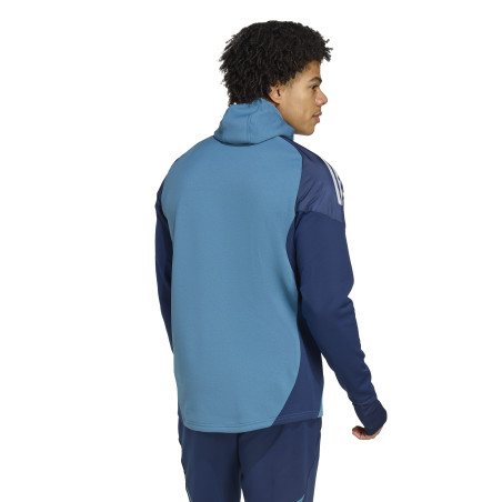 Sweat zippé à cagoule Arsenal bleu