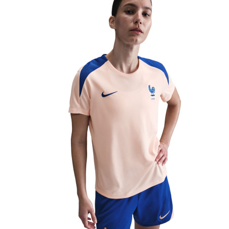 Maillot entraînement Equipe de France rose bleu