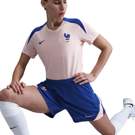 Short entraînement Equipe de France bleu rose