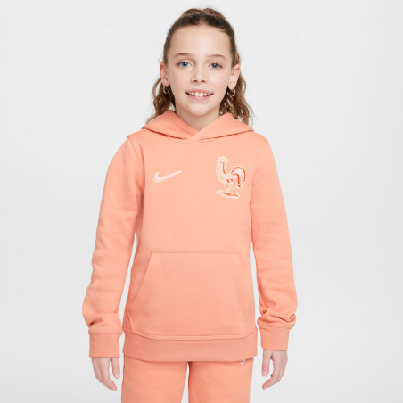 Sweat à capuche junior Equipe de France orange