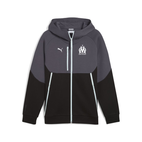 Veste survêtement OM PumaTech noir gris