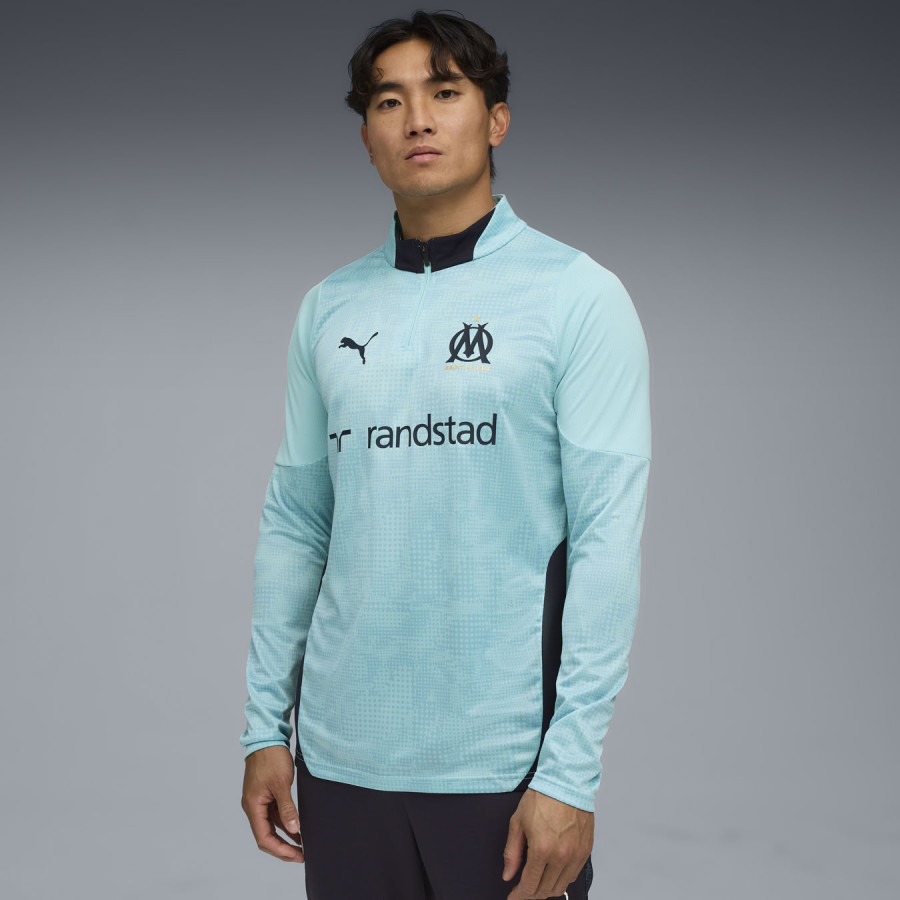 Sweat zippé OM bleu