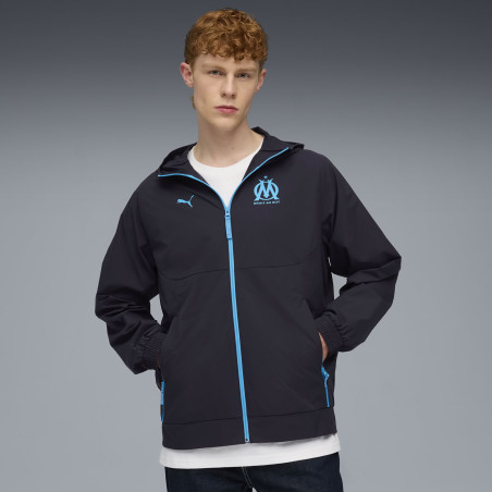 Veste survêtement OM PumaTech woven bleu foncé