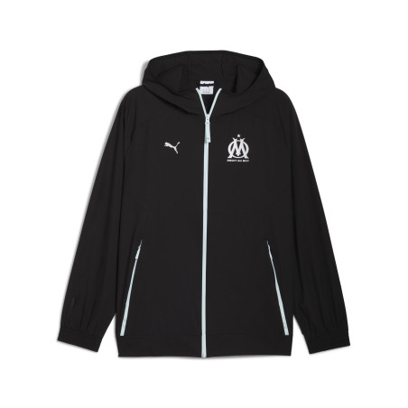 Veste survêtement OM PumaTech woven noir blanc