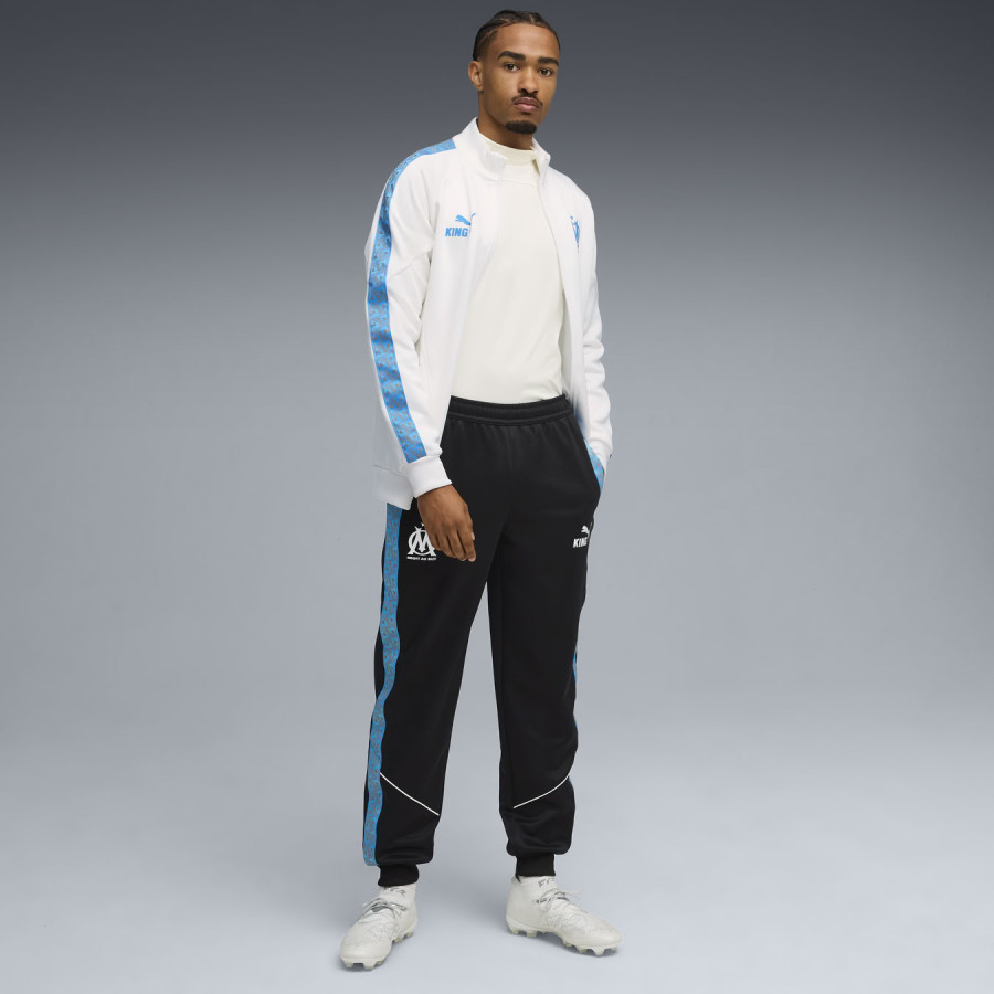 Pantalon survêtement OM King noir blanc