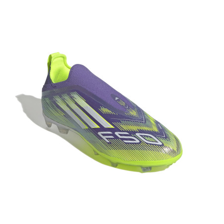 adidas F50 LaceLess junior Elite FG violet jaune