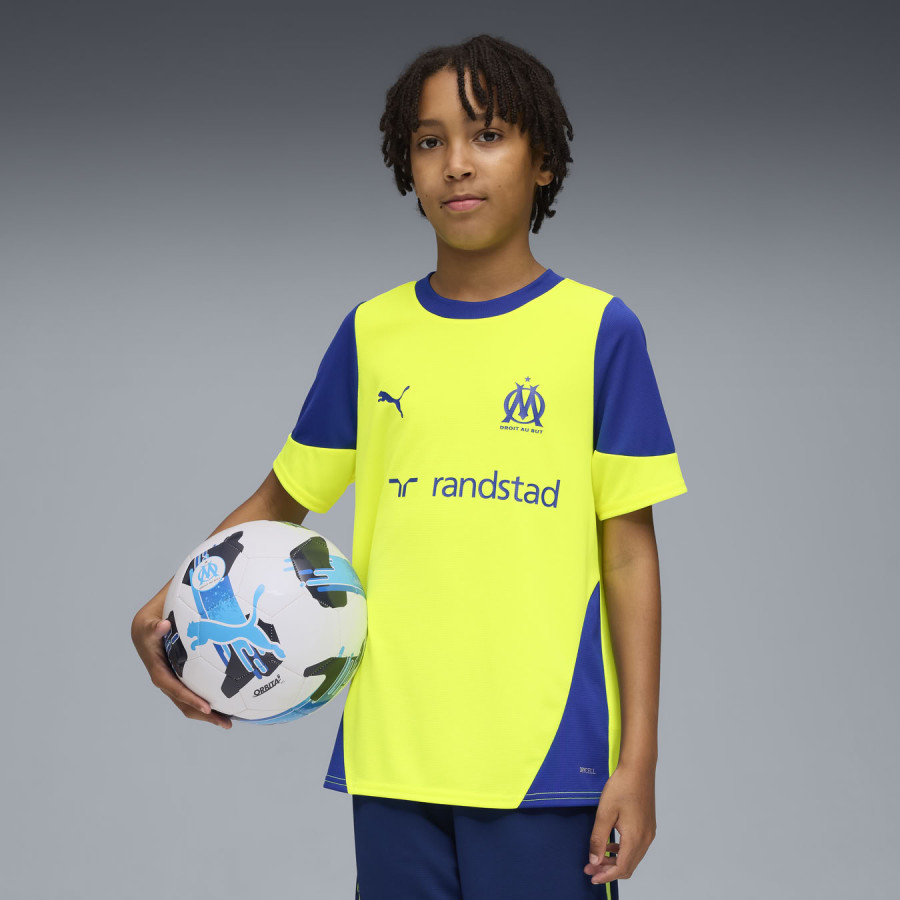 Maillot entraînement junior OM jaune bleu