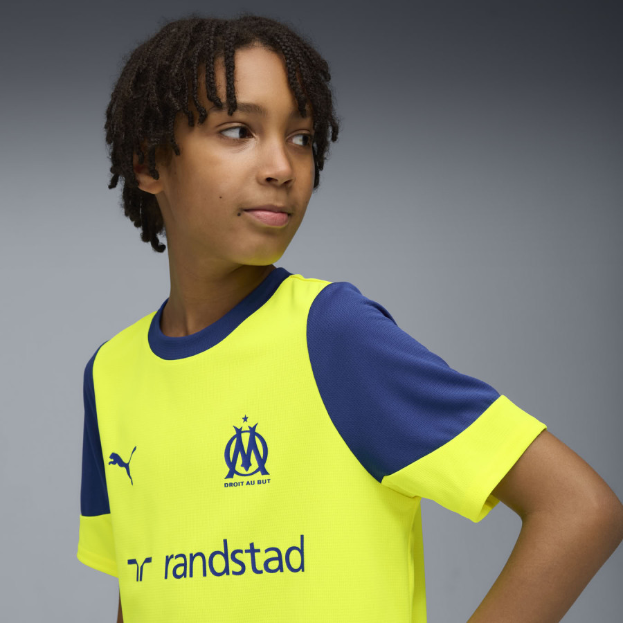 Maillot entraînement junior OM jaune bleu
