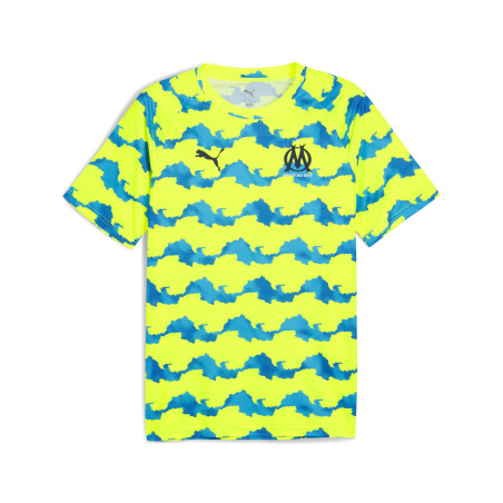 Maillot avant match OM jaune bleu