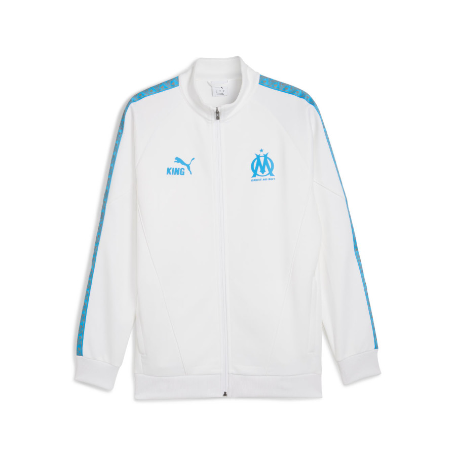 Veste survêtement OM King blanc bleu