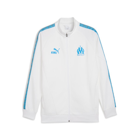 Veste survêtement OM King blanc bleu