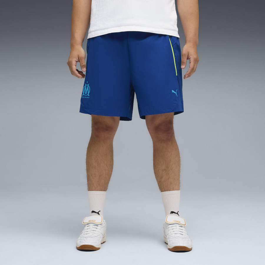 Short OM PUMATECH Woven bleu jaune