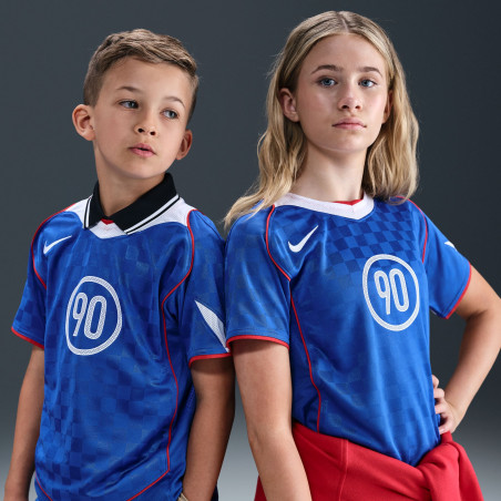 Maillot junior Nike T90 bleu blanc