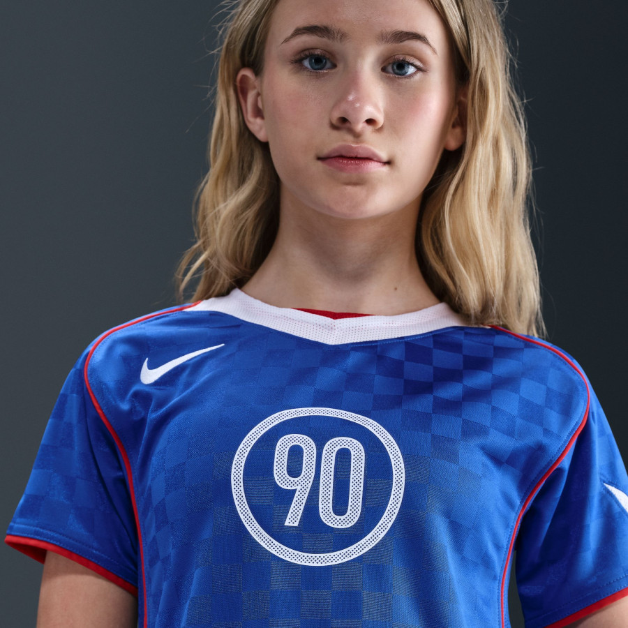 Maillot junior Nike T90 bleu blanc