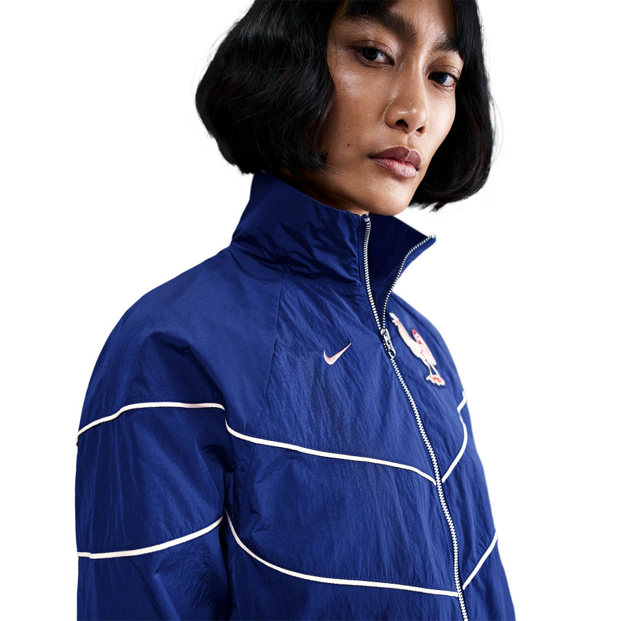 Veste survêtement Femme Equipe de France woven bleu