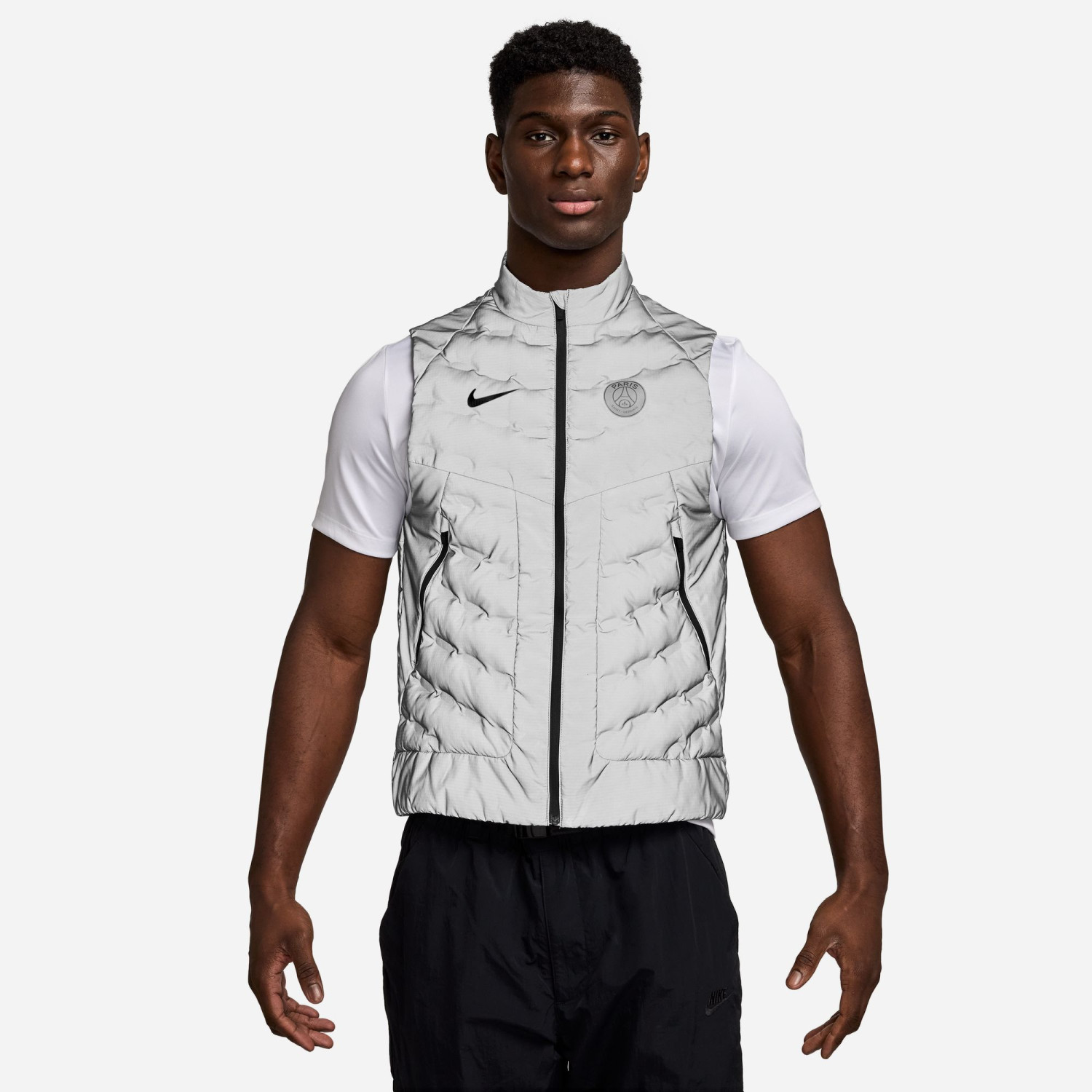 Doudoune Sans Manches PSG Officielle - Collection Paris Saint Germain, Taille Homme, 100% Polyester
